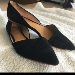 J Crew black slip ons.